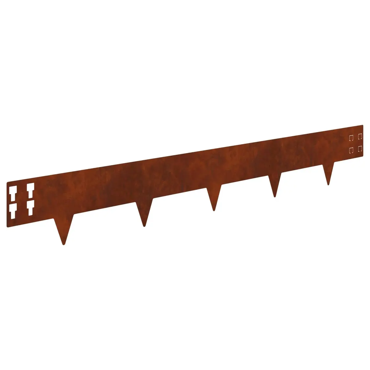 Garden Lawn Edging Steel 100x15cm Brown 10 Piece
