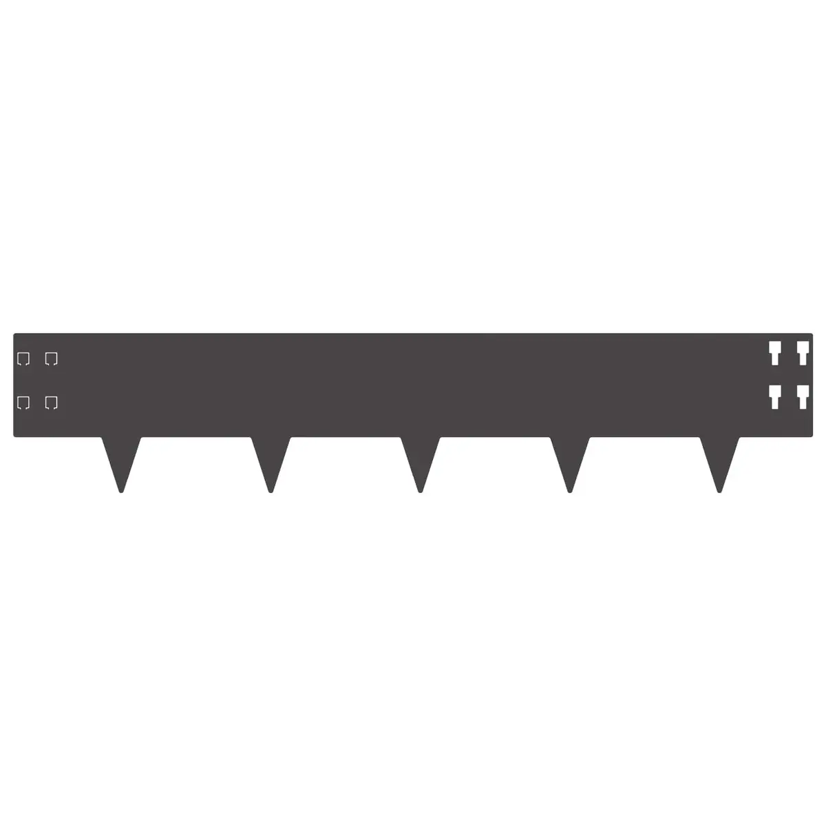 Garden Lawn Edging 20 Pieces Steel Black Landscape Border Flexible Outdoor