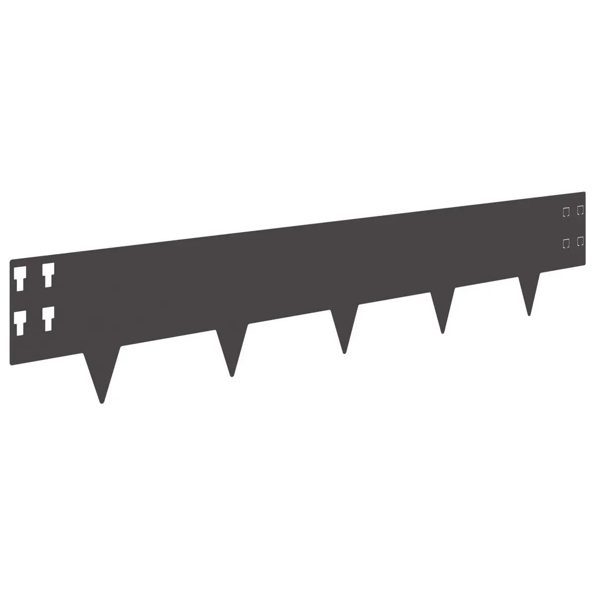 Garden Lawn Edging 20 Pieces Steel Black Landscape Border Flexible Outdoor