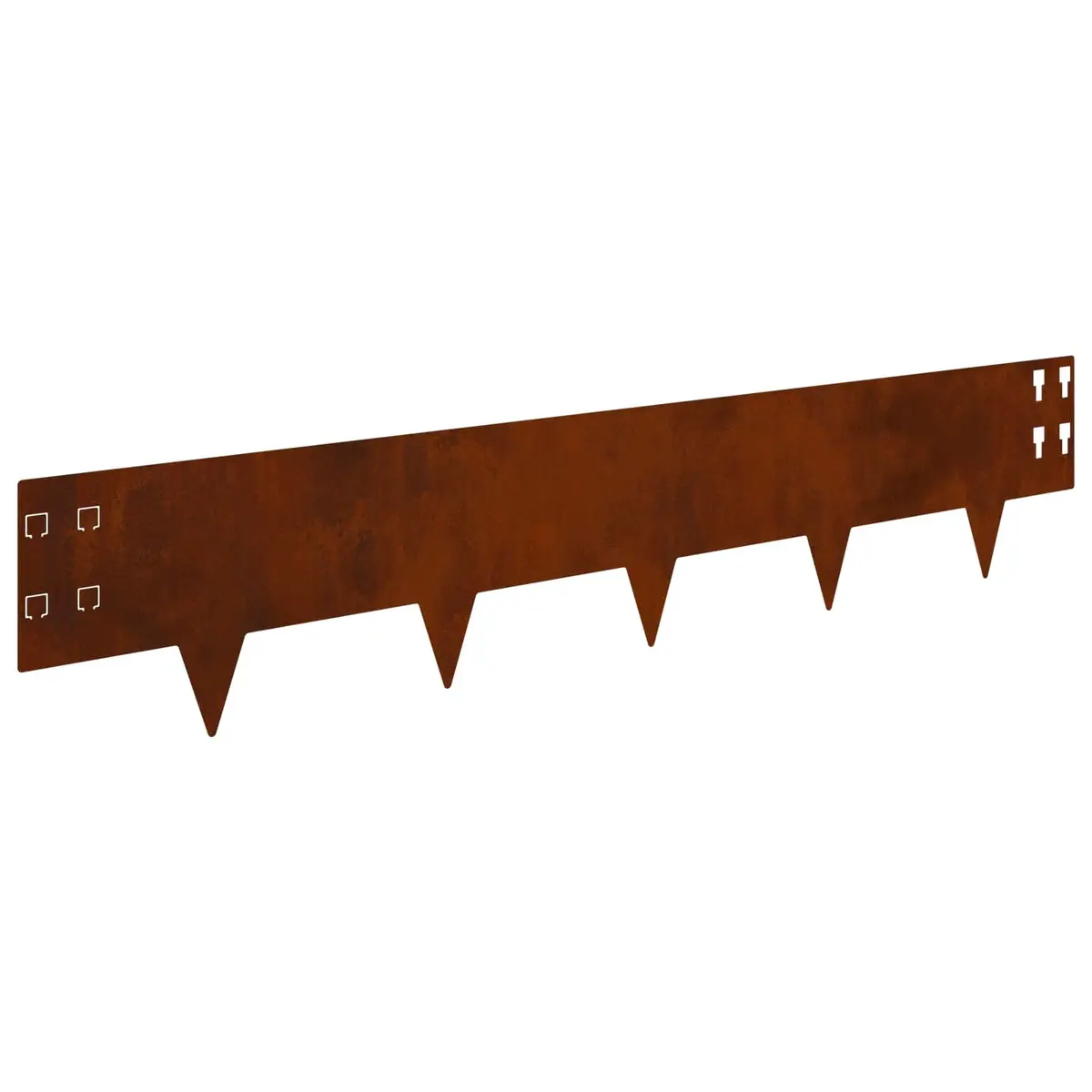 Lawn Edging Border Steel 100 x 20 cm Brown