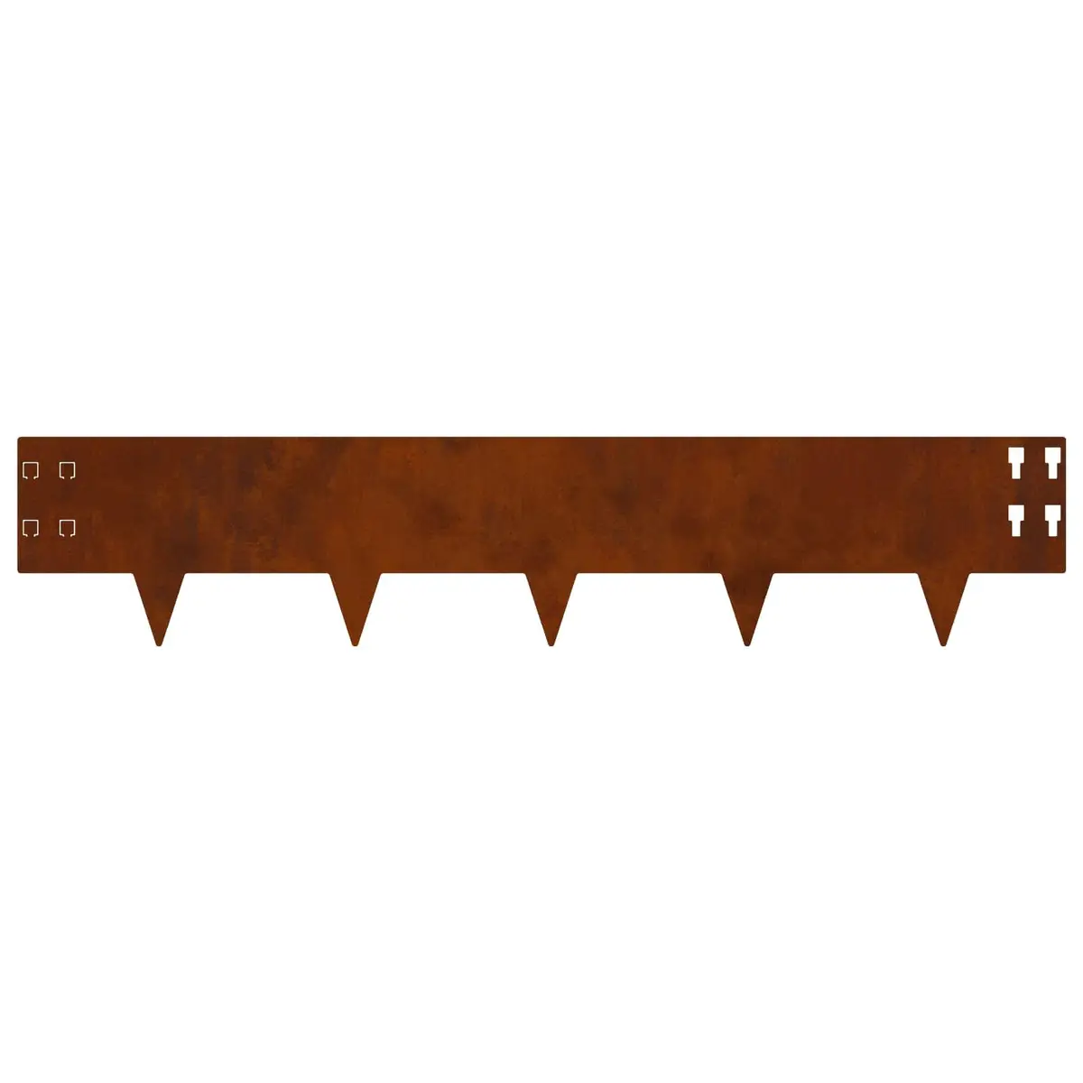 Lawn Edging Border Steel 100 x 20 cm Brown