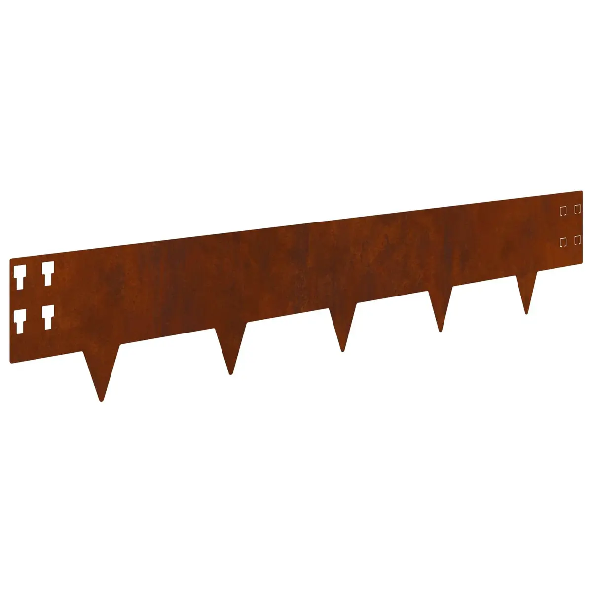 Lawn Edging Border Steel 100 x 20 cm Brown