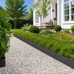 Durable Steel Garden Lawn Edging - 10 Flexible Panels