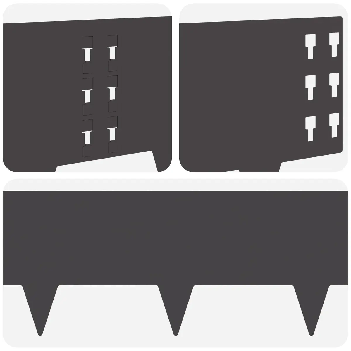 Garden Lawn Edging 10 Pieces Steel Black Flexible Landscape Border 100x25cm
