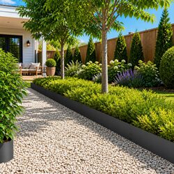 Garden Lawn Edging Steel Border 20 Pieces Flexible Landscape Boundary