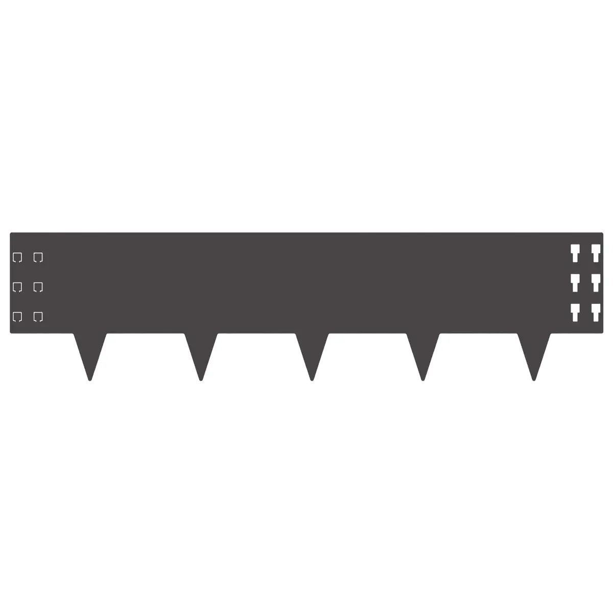 Garden Lawn Edging Steel Border 20 Pieces Flexible Landscape Boundary