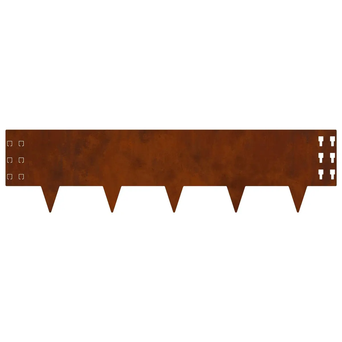Garden Lawn Edging Steel 100x25cm Flexible Landscape Border Brown
