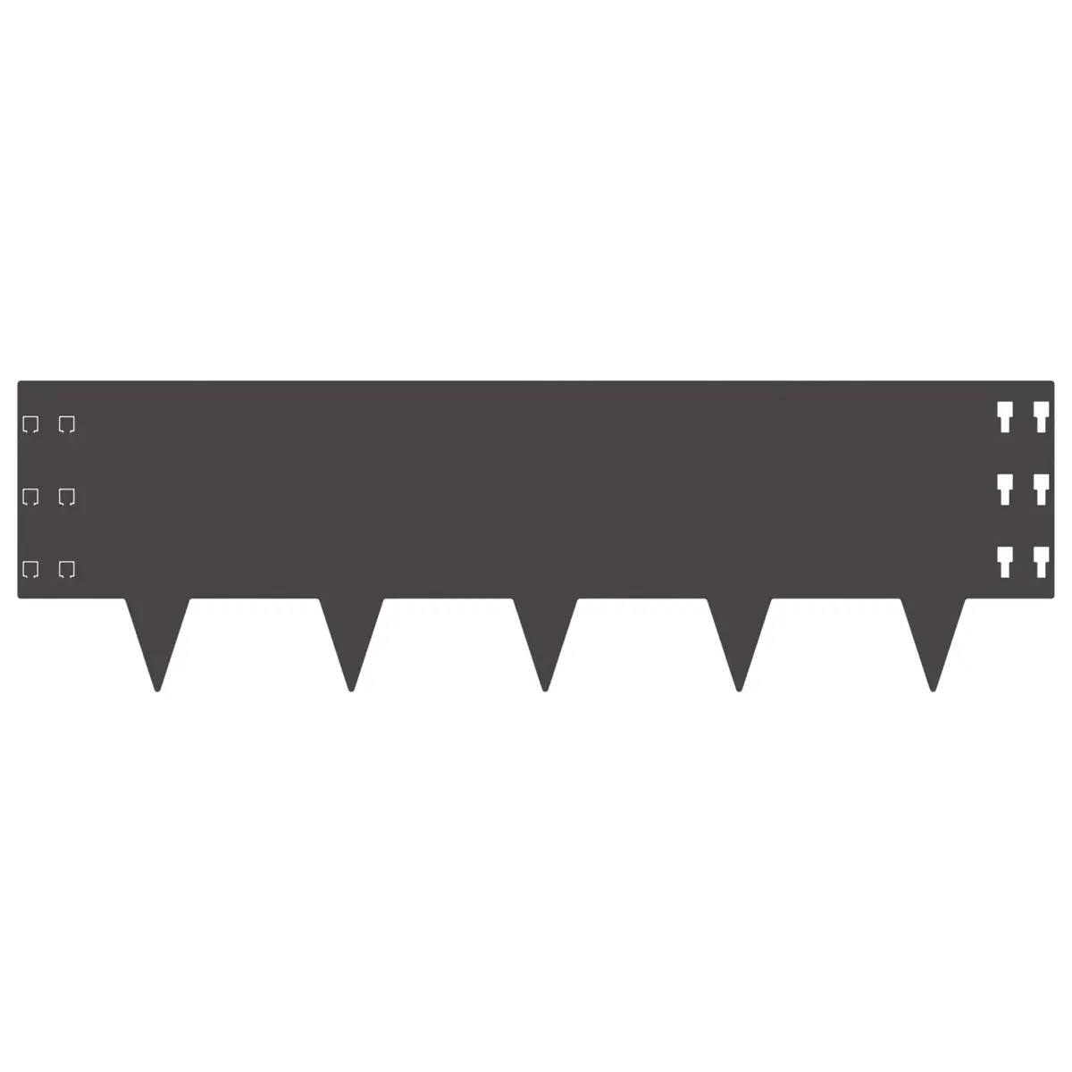 Steel Lawn Edging 100 x 30 cm Black 10 Piece