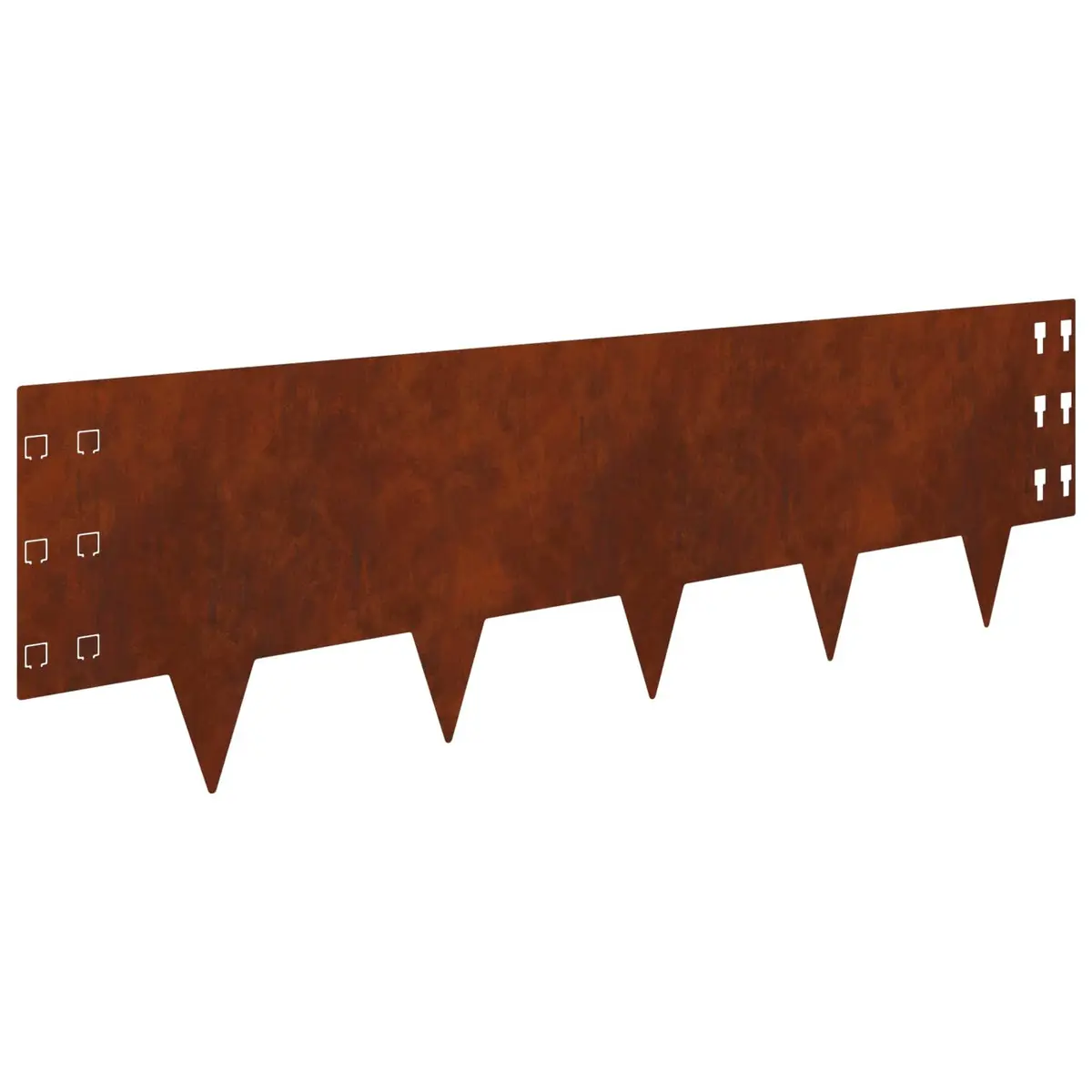 Garden Lawn Edging 20 pcs 100x30cm Steel Borders Modern Landscape Flexible Rusty