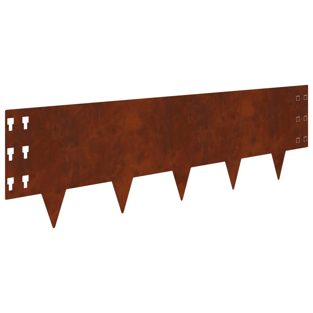 Garden Lawn Edging 20 pcs 100x30cm Steel Borders Modern Landscape Flexible Rusty