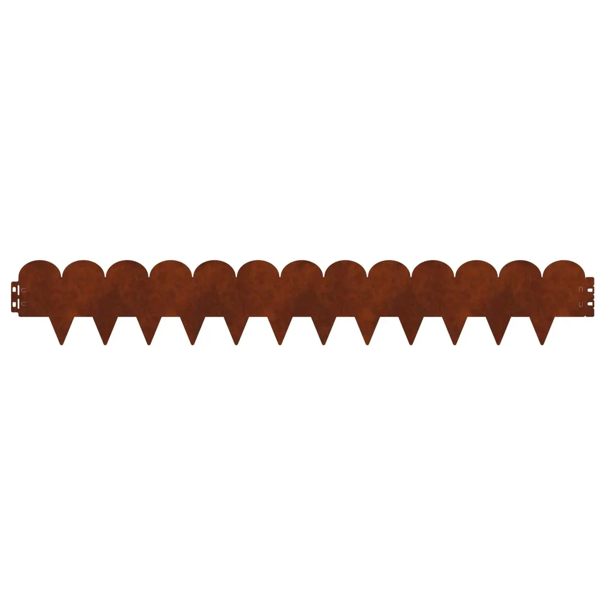 Garden Lawn Edging 20pcs 103x15cm Steel Border Edge Sharp&Round Top Rusty