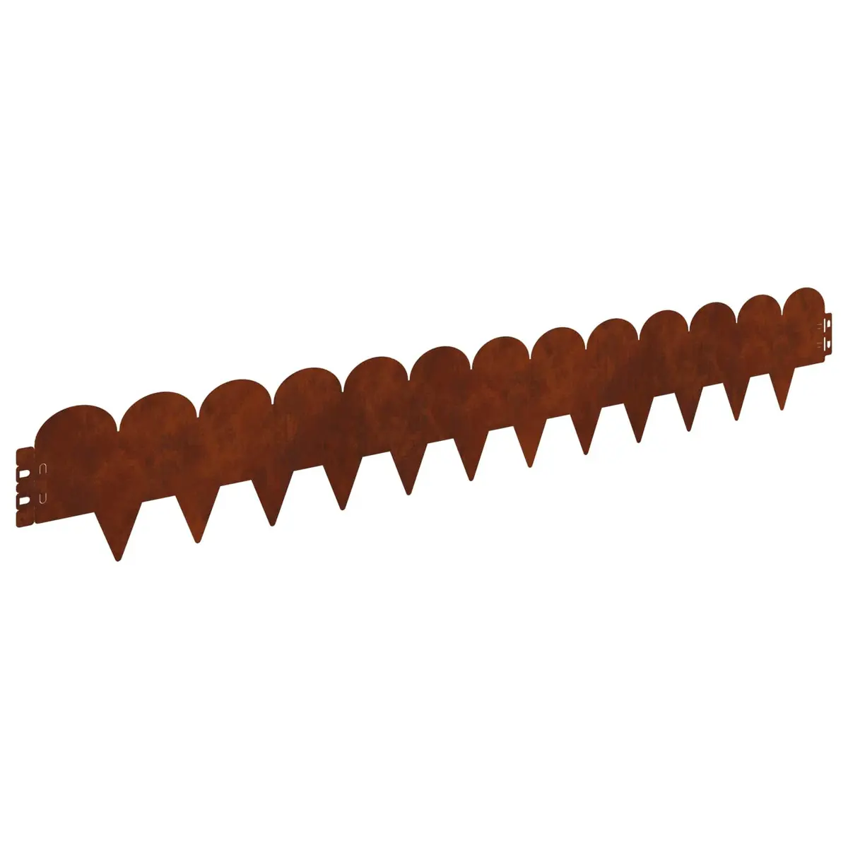 Garden Lawn Edging 20pcs 103x15cm Steel Border Edge Sharp&Round Top Rusty