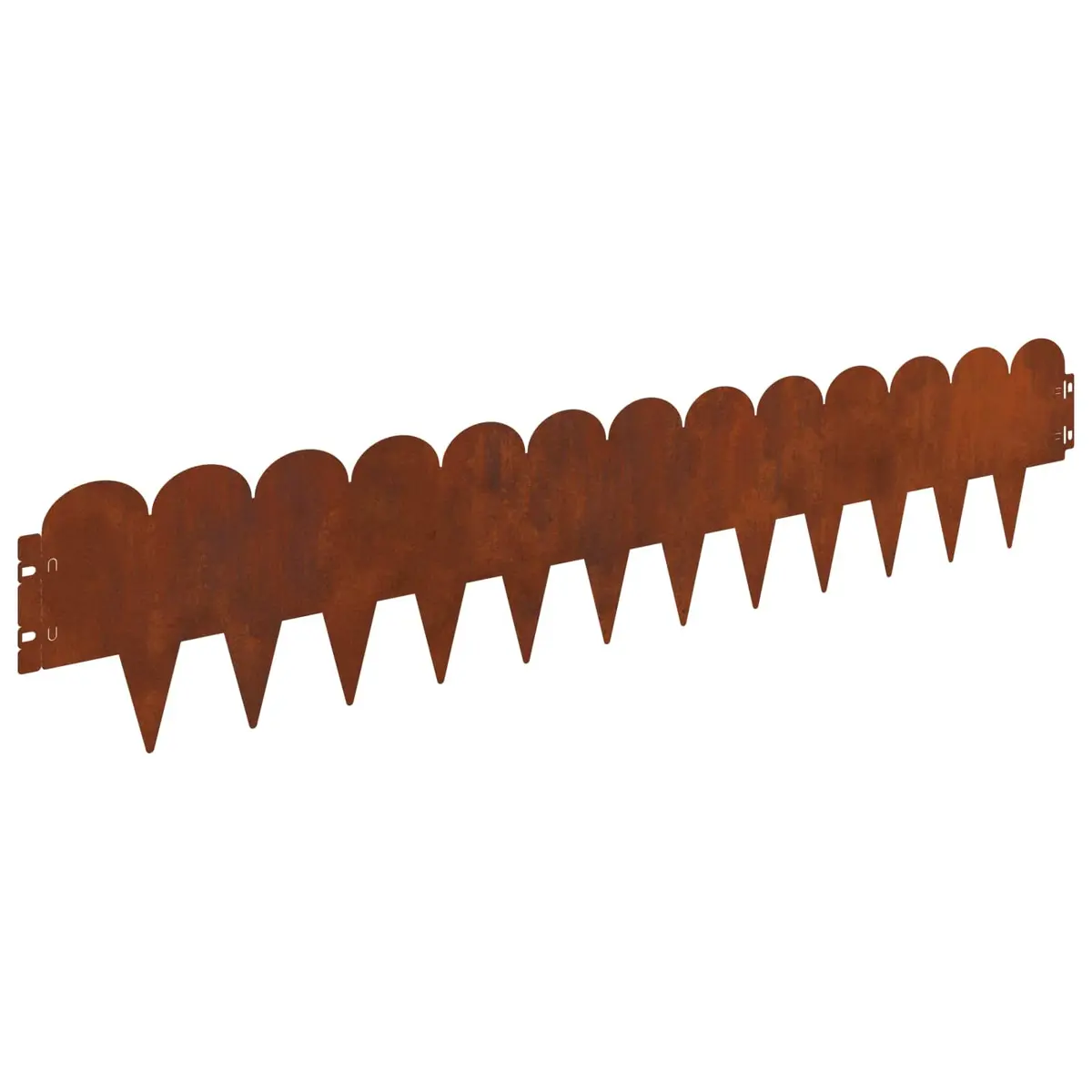 Garden Lawn Edging Steel 103x20cm Brown Rusty 20 Piece
