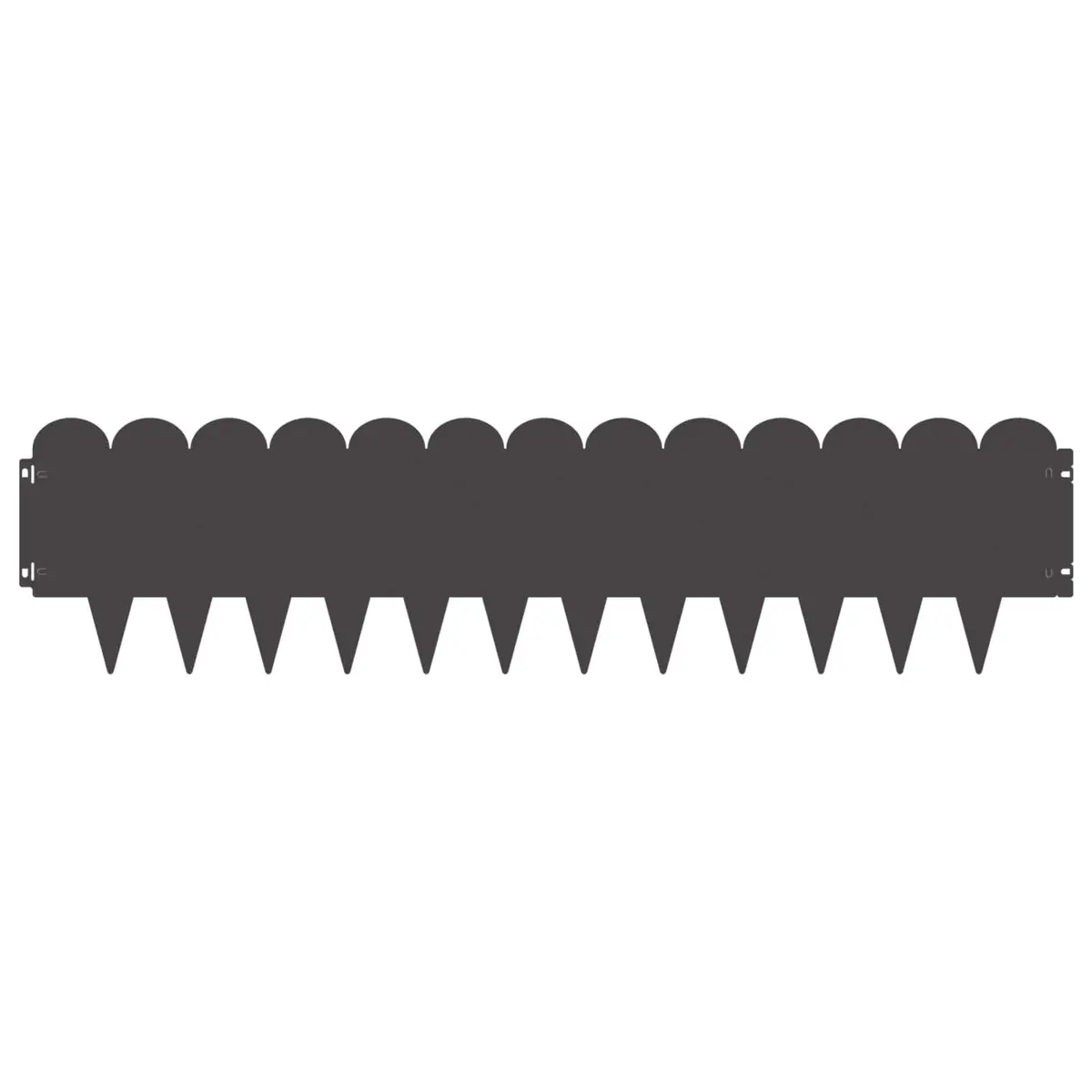 Garden Lawn Edging 10 pcs 103x25cm Steel Black Flexible Border Landscape Edge