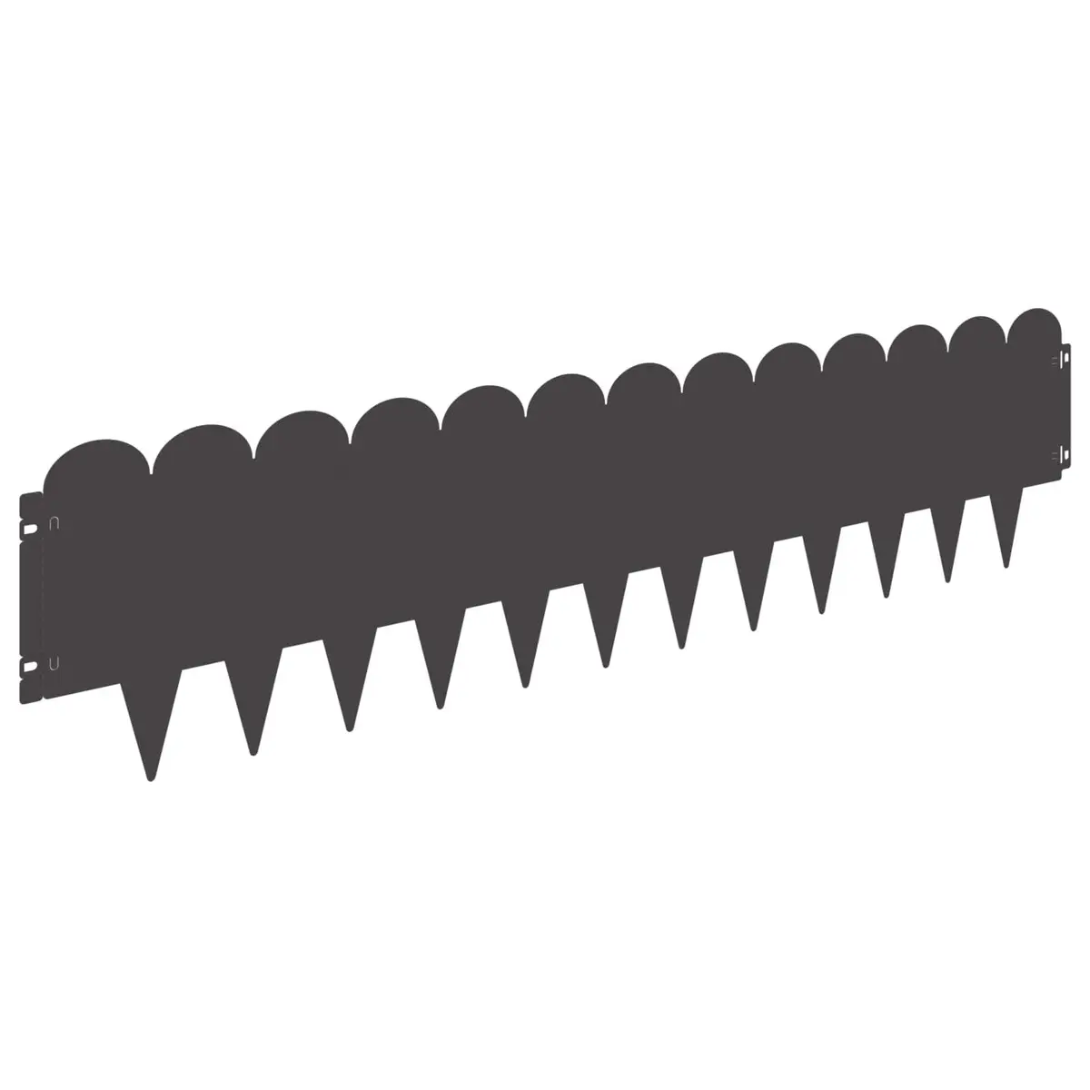 Garden Lawn Edging 10 pcs 103x25cm Steel Black Flexible Border Landscape Edge