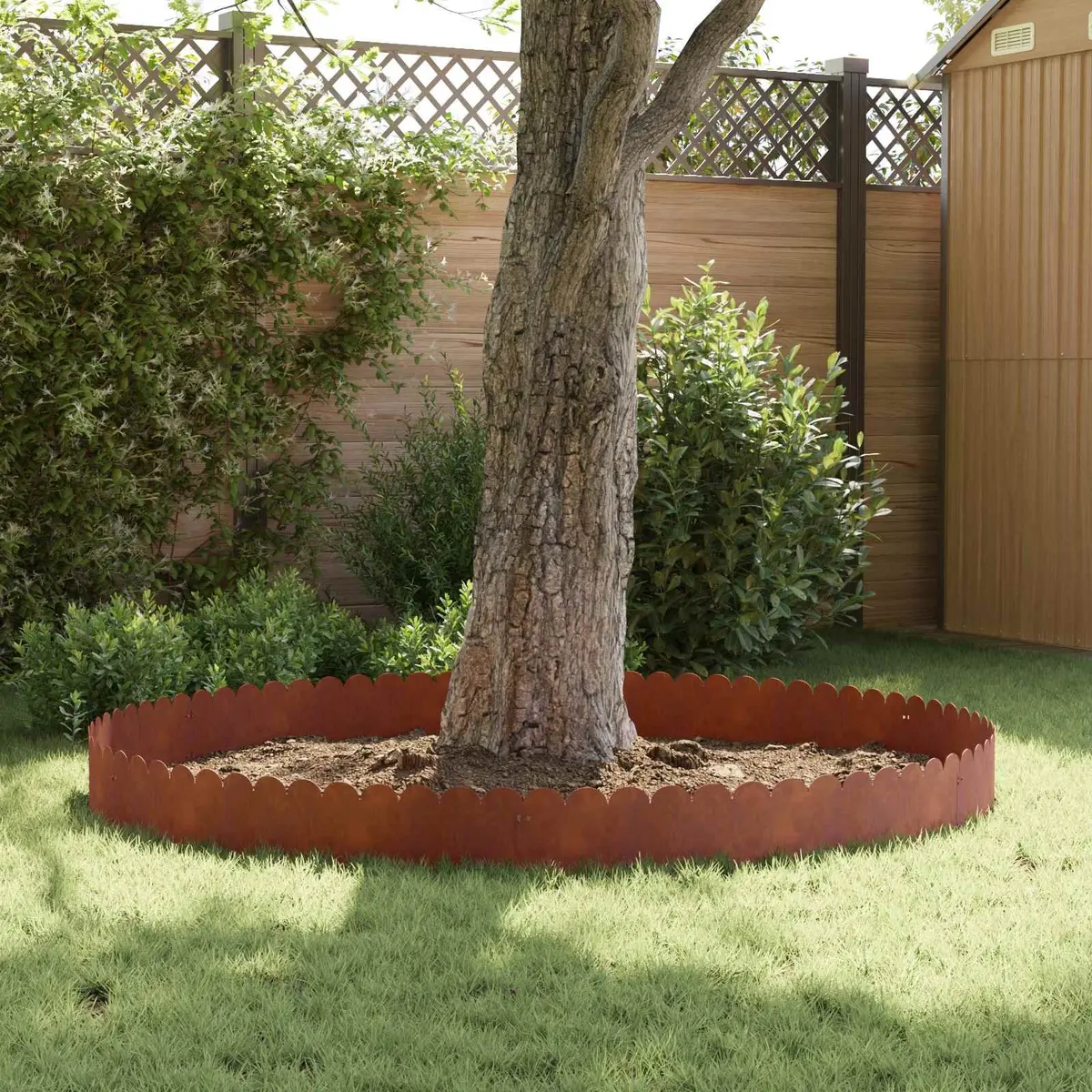 Steel Garden Edging 10-Piece Set for Defined Landscapes