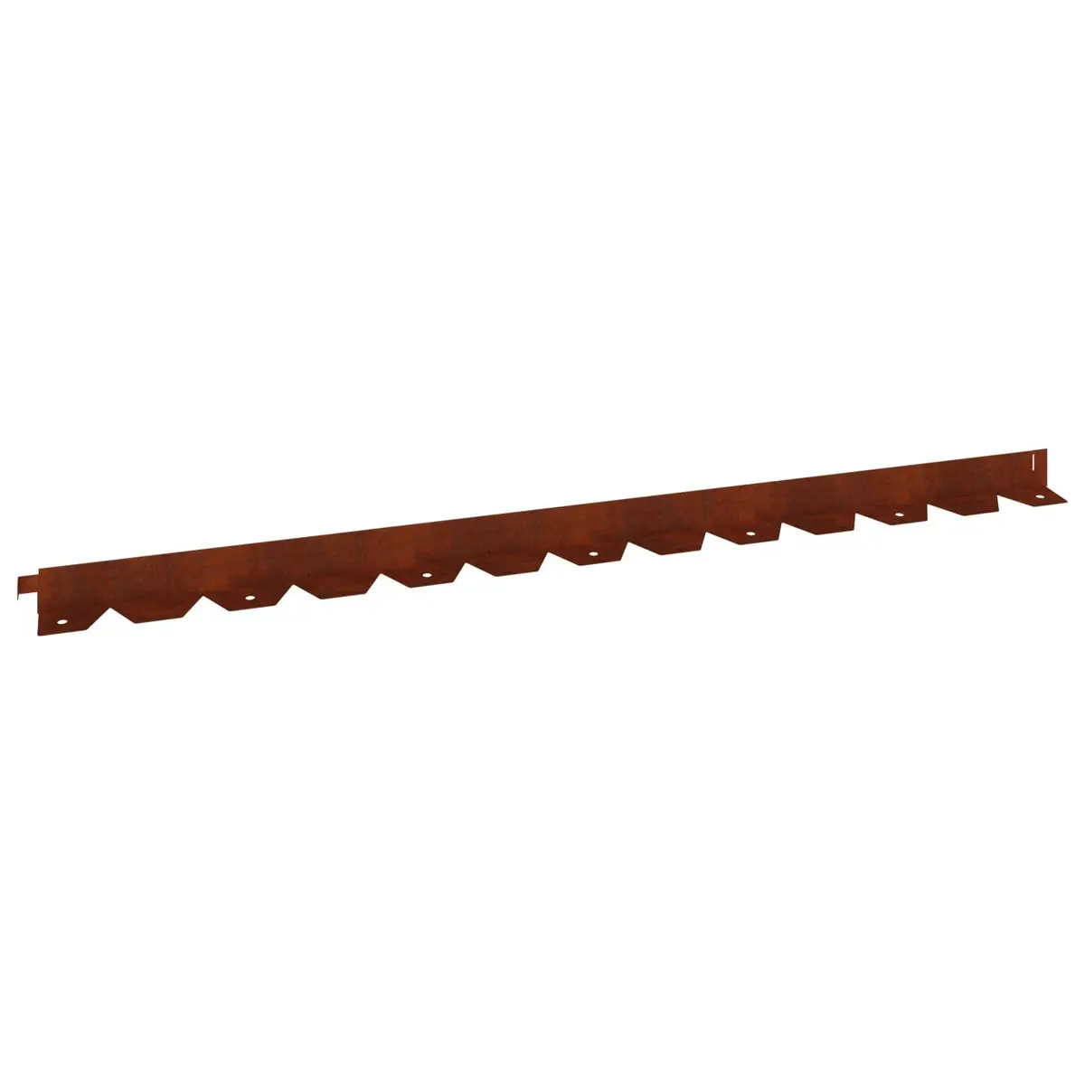 Lawn Edging Border Steel 10 Pieces Flexible Landscaping Brown