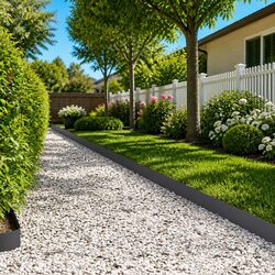Durable Steel Garden Lawn Edging - 10 pcs Black Borders