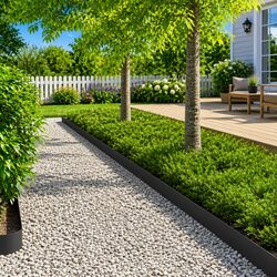20 pcs Steel Black Landscape Fencing for Garden Edging