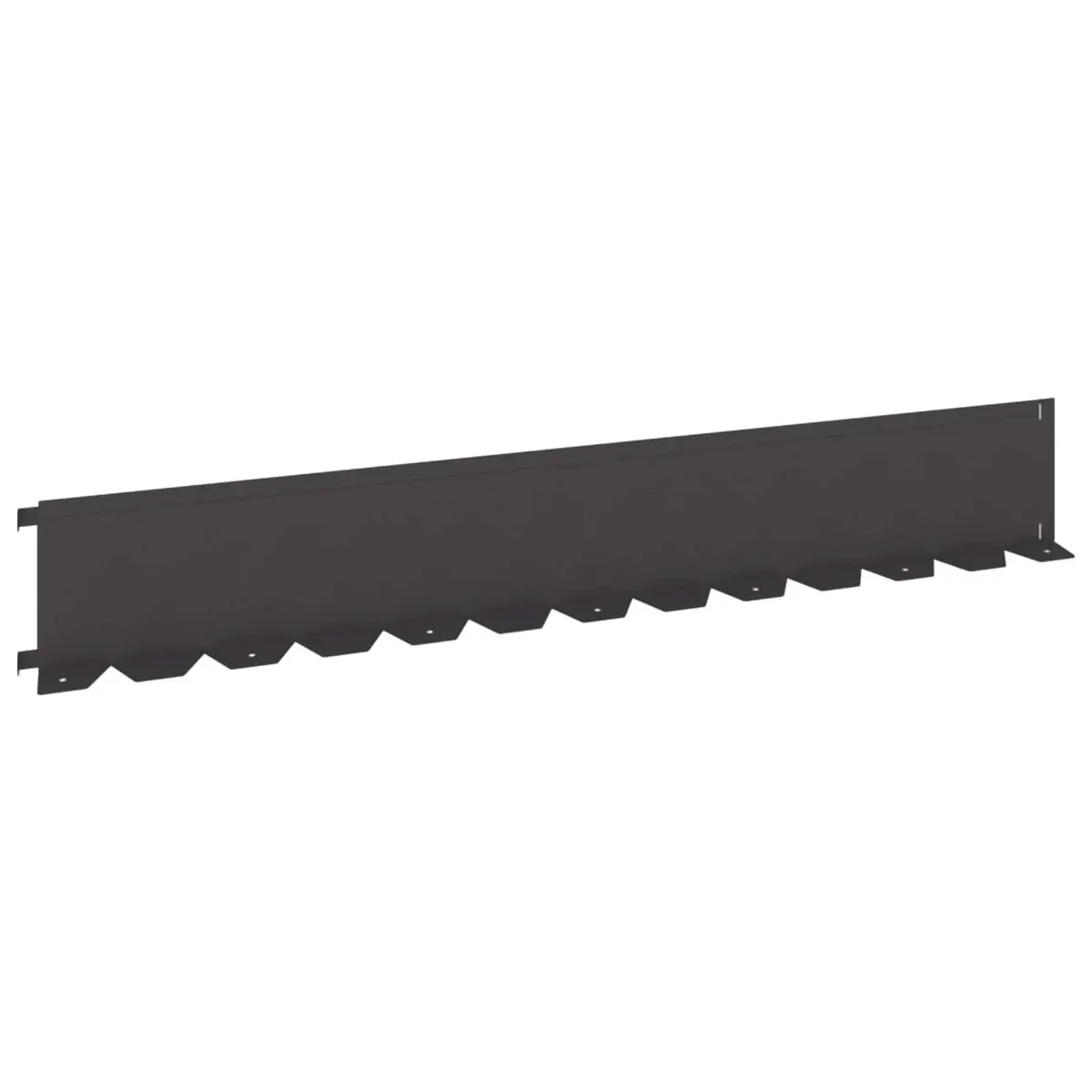 Garden Lawn Edging Border Steel 10 Pieces Black Flexible Landscape Barrier