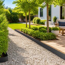 Durable Steel Garden Lawn Edging Border - 10pcs 100x12cm