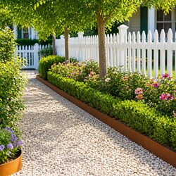 Durable Steel Garden Lawn Edging - 10 Pieces 100 x 12 cm