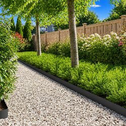 Steel Garden Lawn Edging - 10 Pcs Modern Black Barrier