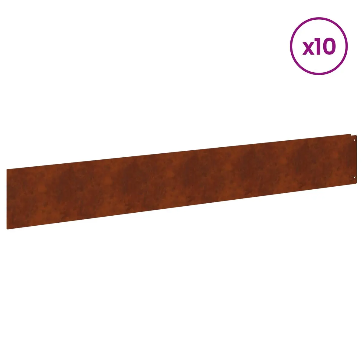 Lawn Edging Steel 100x15cm Brown