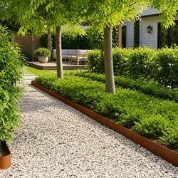Durable Steel Garden Lawn Edging 20 pcs 100x15cm Brown