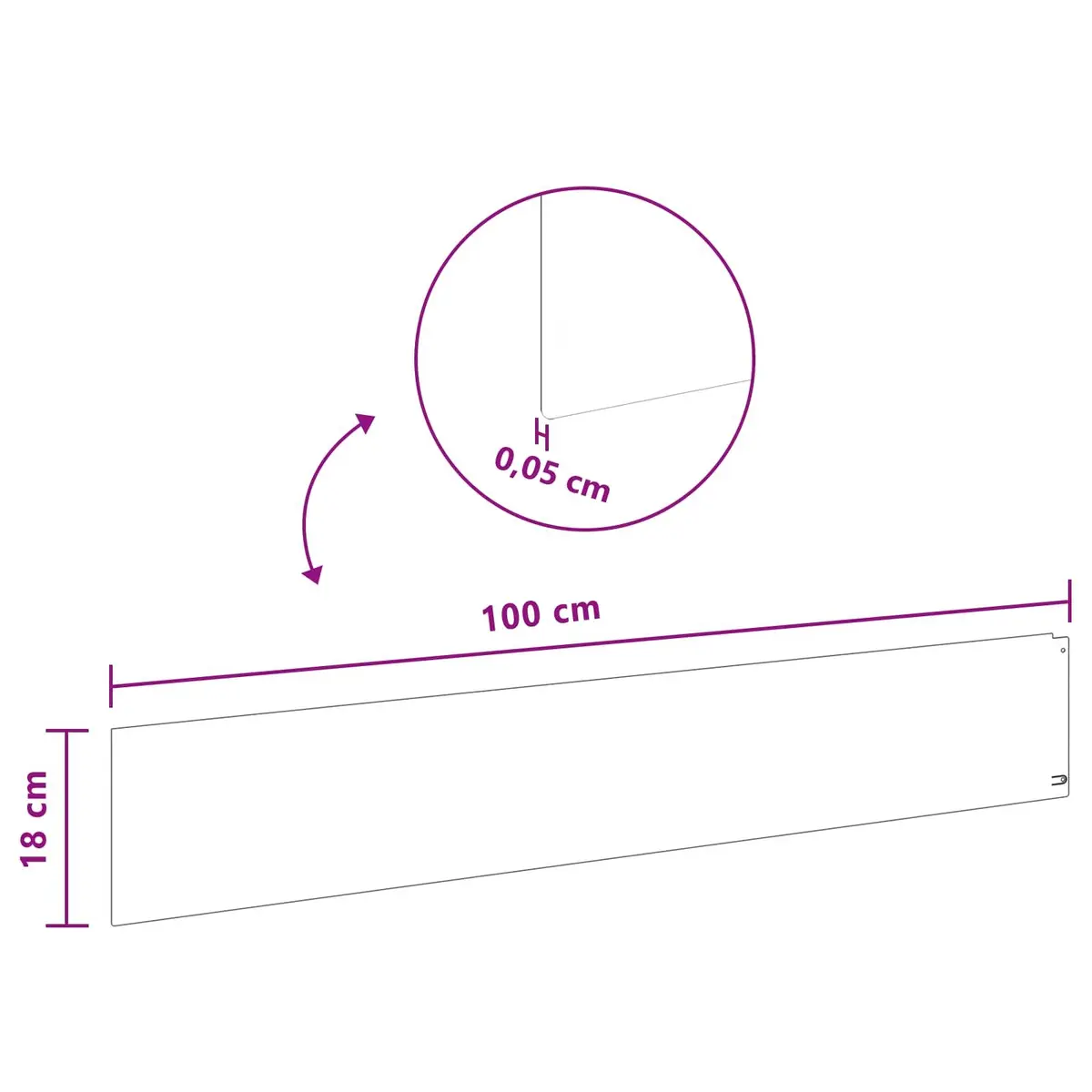 Garden Lawn Edging Steel Black 100x18cm 10 Piece