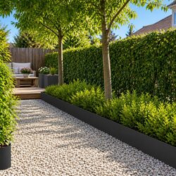 Steel Lawn Edging Set - 20 Pieces 100x18cm for Your Garden