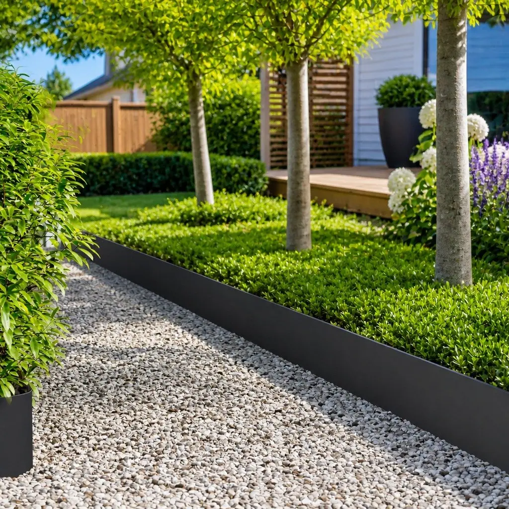 Steel Lawn Edging 100x22cm Black