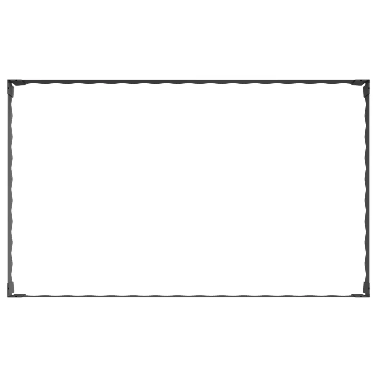 Garden Lawn Edging Border 4 Pieces Steel Black 100x60x20cm Landscape Pathway