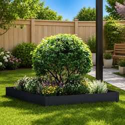 Steel Landscape Border Edging 100x100x20cm Black