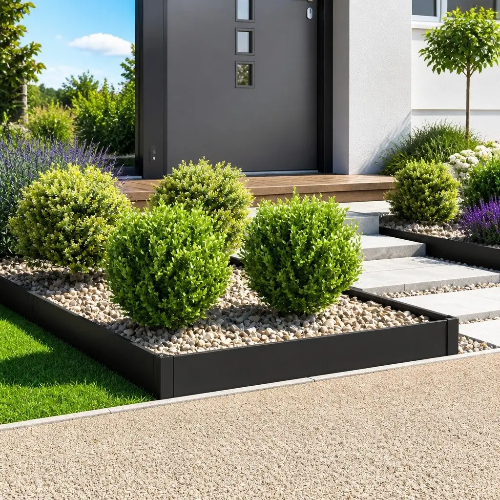 Steel Garden Edging 4-Piece Set for Pathways
