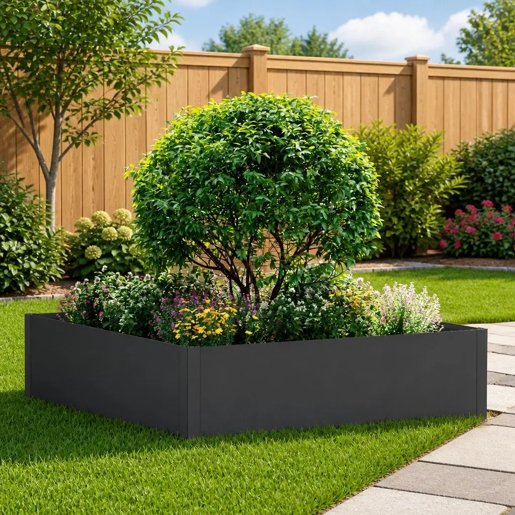Garden Edging Steel Border 100x100x35cm Black