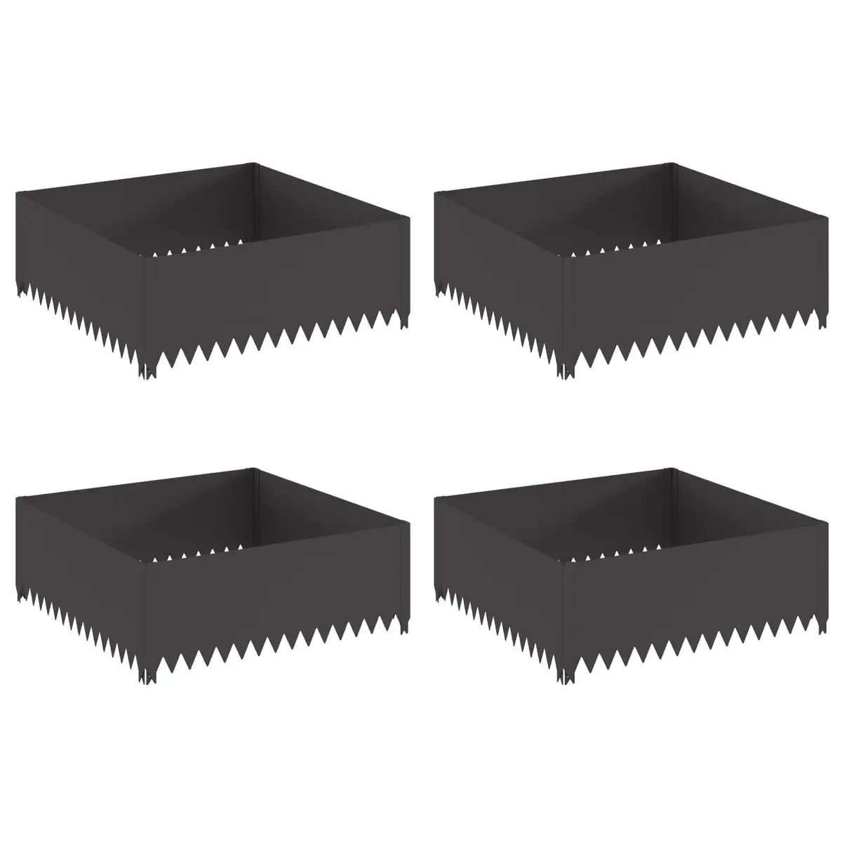 Steel Landscape Edging 4 Pack for Garden Paths