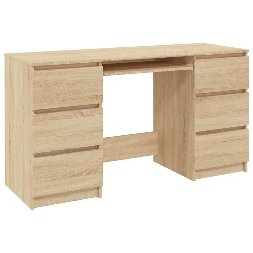 Writing Desk Engineered Wood 140 x 50 x 77 cm Brown