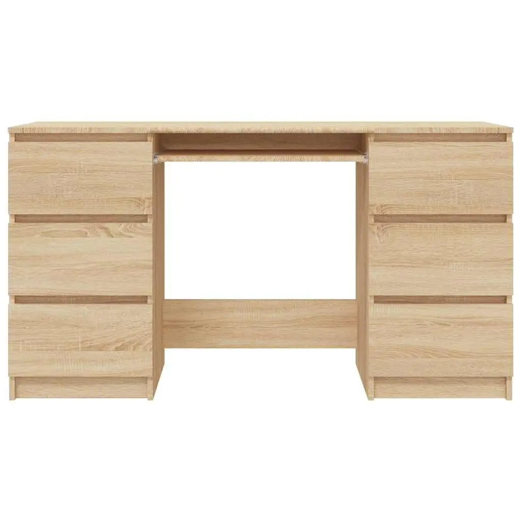 Writing Desk Engineered Wood 140 x 50 x 77 cm Brown