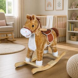 Plush Rocking Horse Baby Toy for Infants and Toddlers