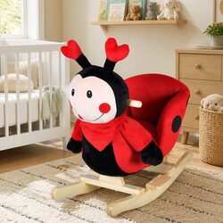 Soft Plush Ladybug Baby Rocker Toy for Toddlers