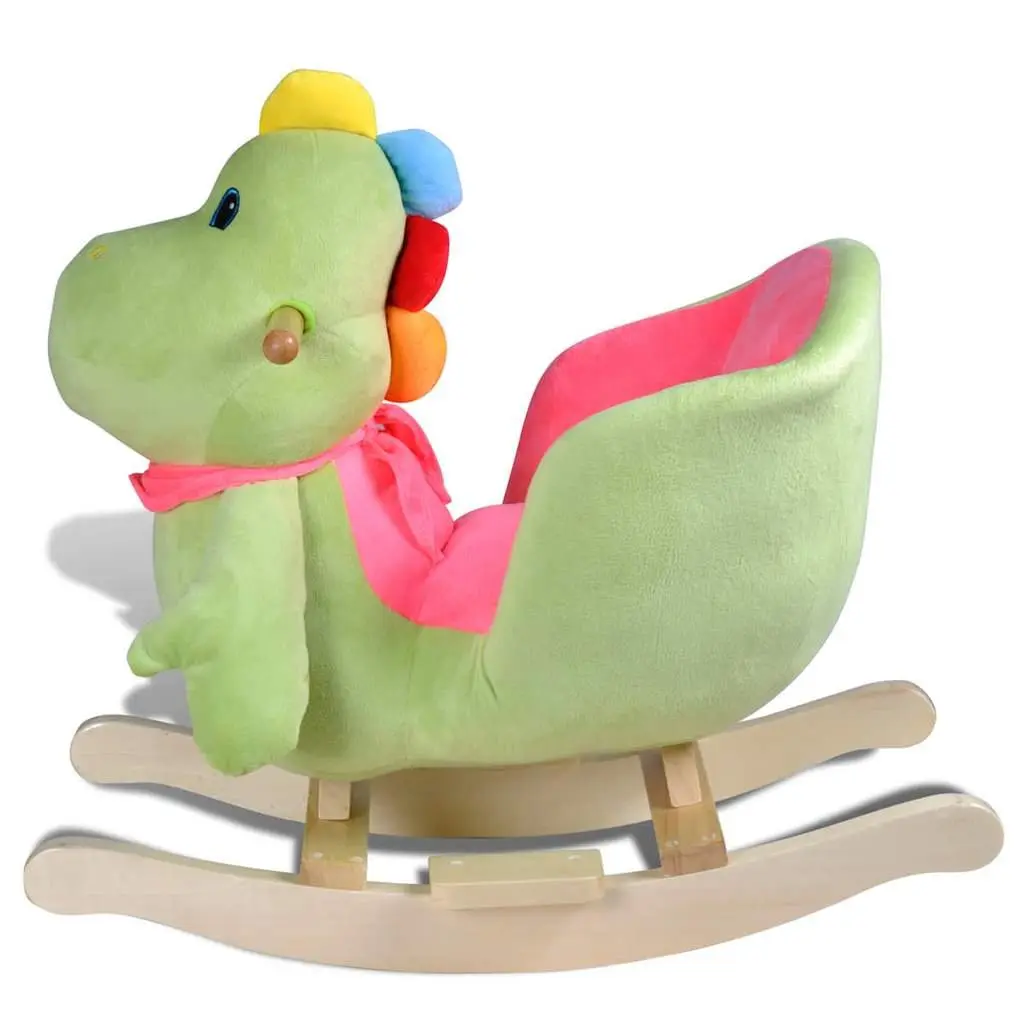 Baby Rocker Soft Plush Padded Seat Dinosaur Green
