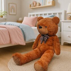 XXL Plush Teddy Bear 85cm Brown Stuffed Animal for Kids