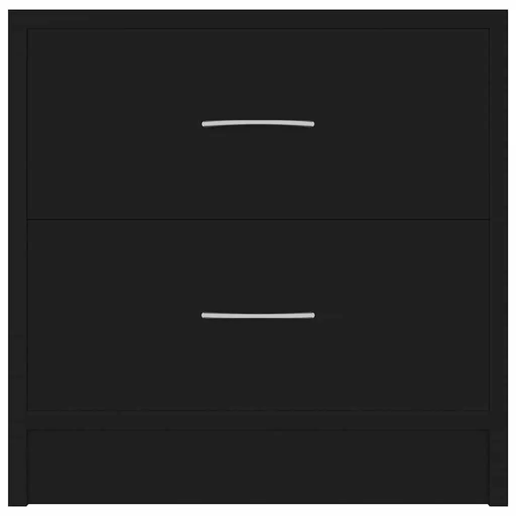 Engineered Wood Bedside Cabinets 2 pcs Black