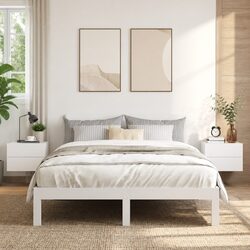 High Gloss White Bedside Cabinets 2 pcs with Storage Drawers