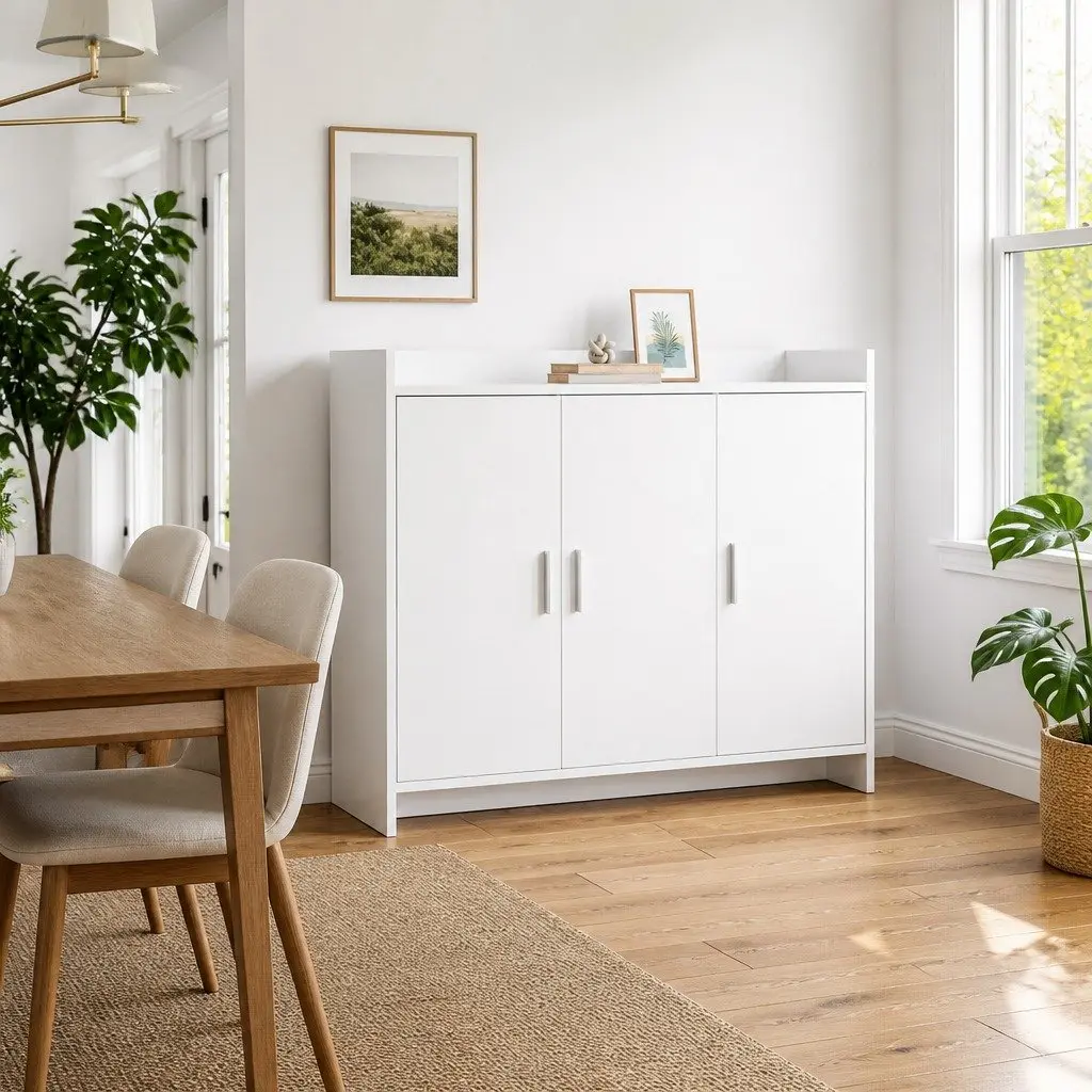 White Sideboard for Dining Rooms and Hallways
