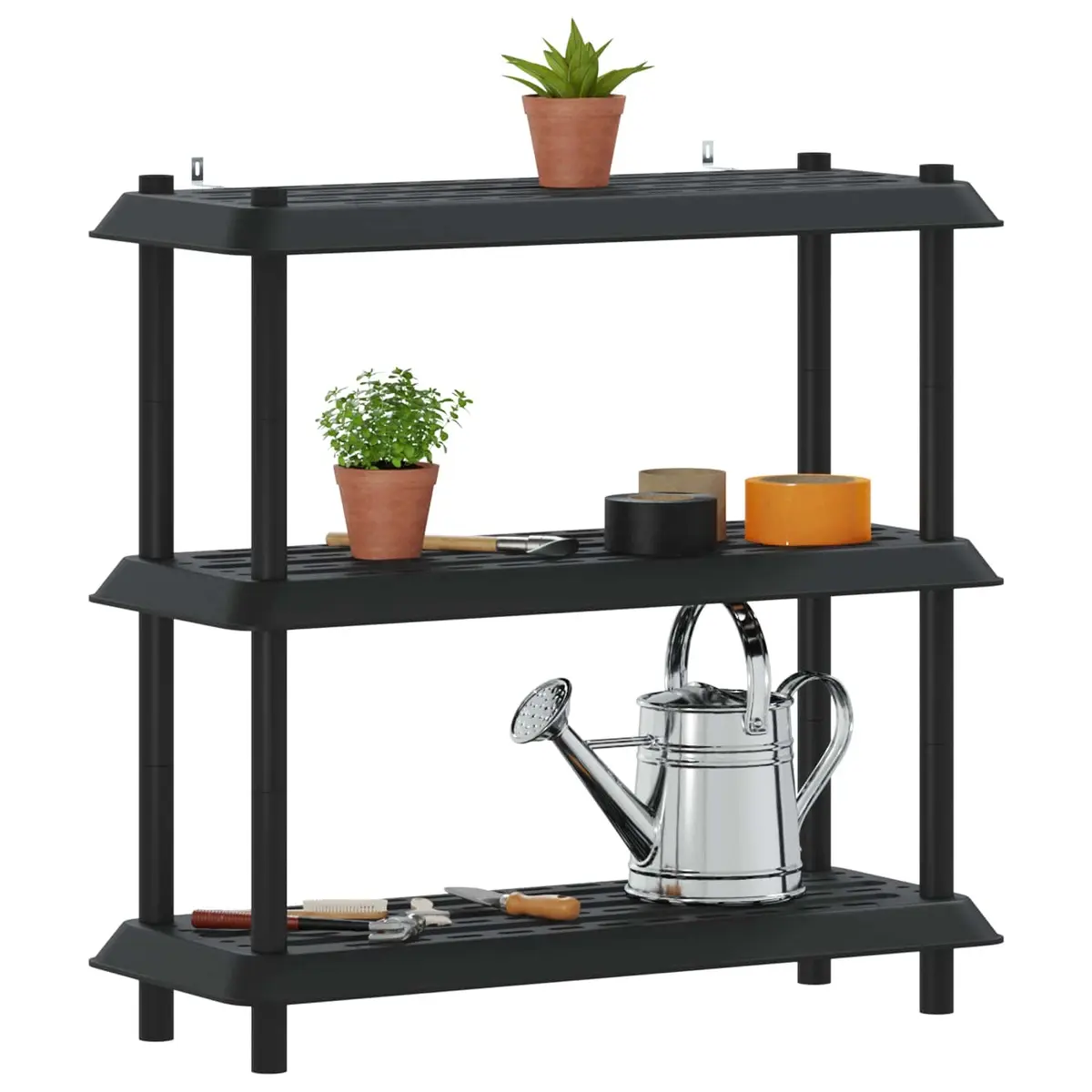 3-Tier Shelving Unit PP 100x40x96cm Anthracite