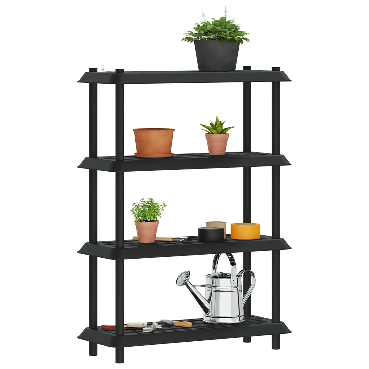 4-Tier Shelving Unit PP 100 x 40 x 136.5 cm Anthracite