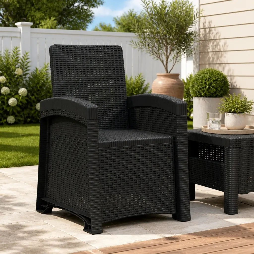 Reclining Garden Chair with Adjustable Backrest