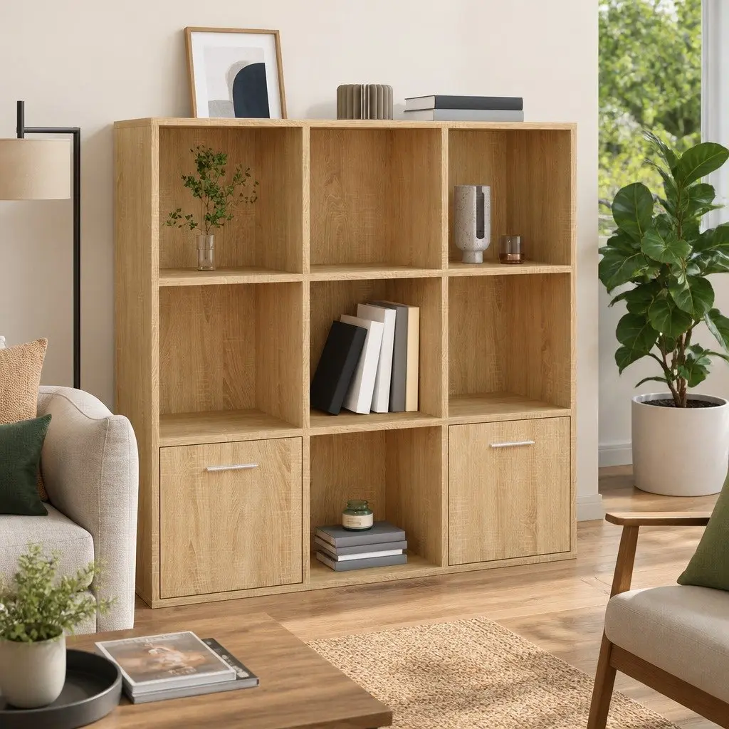 Book Cabinet Engineered Wood 98x30x98 cm Brown